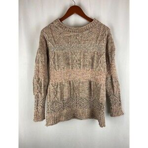 Sundance Women's M Wool Blend Sweater Chunky Cable Knit Cottagecore Boho Peasant